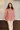 Dusky-Pink Chanderi Shirt with Gold Striped Tissue Side Yokes