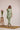 Asymmetric Embroidered Cowl Tunic Set in Sea-Green