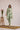 Asymmetric Embroidered Cowl Tunic Set in Sea-Green