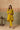Lime Yellow Silk High-Low Kurta Set with Pomegranate Embroidery