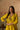 Lime Yellow Silk High-Low Kurta Set with Pomegranate Embroidery