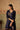 Navy Blue Silk Kurta Set with Pomegranate Embroidery