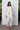 White and Peach Linen Asymmetric tunic set