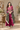Ruby Pink Velvet Kurta Set with Hand-Embroidered Yoke & Beaded Tassels