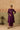 Purple Chanderi Kurta Set with Golden Embroidery & Organza Dupatta