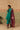 Teal Chanderi Short Kurta Set with Brocade Salwar & Organza Dupatta
