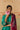 Teal Chanderi Short Kurta Set with Brocade Salwar & Organza Dupatta