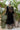 Black Velvet Kurta Set with Hand-Embroidered Yoke & Beaded Tassels