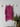 Dark Pink Asymmetric V Neck Embroidered Tunic Set