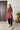 Plum Striped Tissue Kaftan Kurta with Embroidered Velvet Yoke