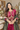 Ruby Pink Velvet Kurta Set with Hand-Embroidered Yoke & Beaded Tassels