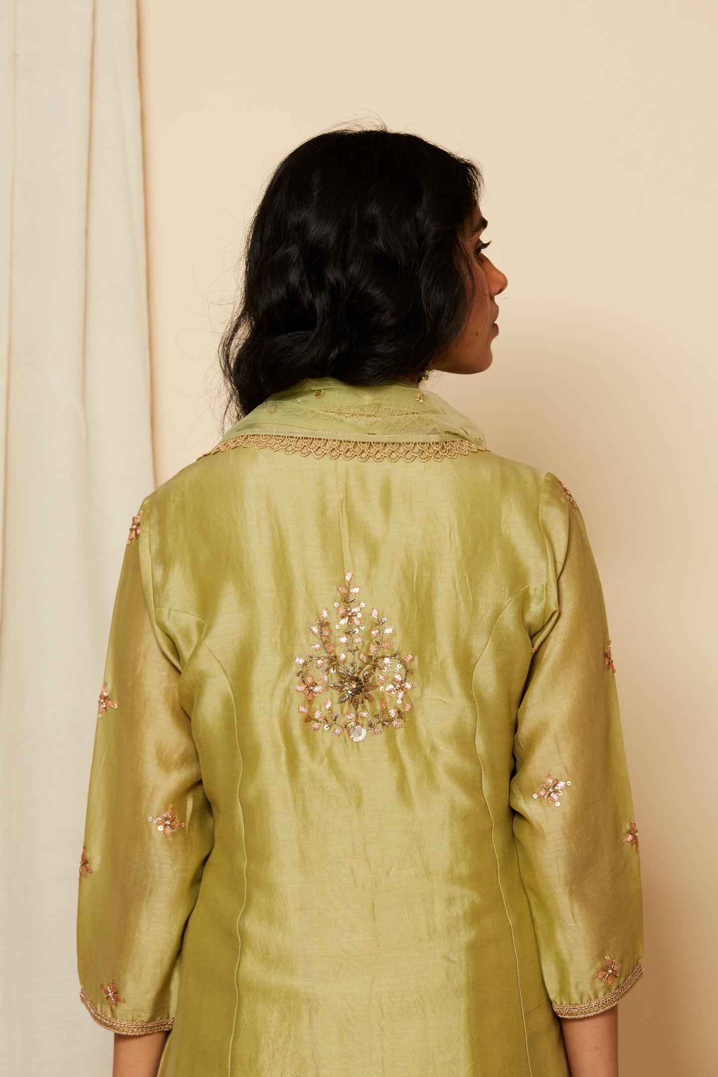 Embroidered Kurta with Flared inner