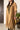Gold Striped Long Tissue Kaftan Kurta with Embroidered Velvet Yoke