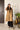 Gold Striped Long Tissue Kaftan Kurta with Embroidered Velvet Yoke