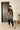 Teal Striped Tissue Kaftan Kurta with Embroidered Velvet Yoke