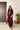Cherry Tissue Kaftan Kurta with Embroidered Velvet Yoke