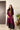 Cherry Tissue Kaftan Kurta with Embroidered Velvet Yoke