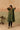 Forest Green Tissue Kaftan Kurta with Embroidered Velvet Yoke