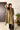 Olive Green Tissue Kaftan Kurta with Embroidered Velvet Yoke