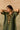 Forest Green Tissue Kaftan Kurta with Embroidered Velvet Yoke