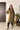 Olive Green Tissue Kaftan Kurta with Embroidered Velvet Yoke