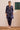 Block printed tapered tunic co-ord set with side stripe pants