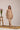 Mul Chanderi Shirt Set with V-Lace Yoke in Beige