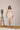 Mul Chanderi Shirt Set with V-Lace Yoke in Off-White