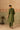 Forest Green Silk Kurta Set with Velvet V-Yoke