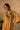 Mustard Silk Kurta Set with Velvet V-Yoke