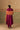 Plum Silk Long Kurta Set with Dabka Work & Striped Dupatta