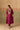 Plum Silk Long Kurta Set with Dabka Work & Striped Dupatta