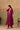 Plum Silk Asymmetric Kaftan Kurta Set with Gota Work