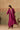 Plum Silk Asymmetric Kaftan Kurta Set with Gota Work