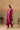 Plum Silk Asymmetric Kaftan Kurta Set with Gota Work