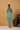 Asymmetric Embroidered Cowl Tunic Set in Aqua
