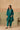 Teal Silk High-Low Kurta Set with Gota Work