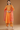 Orange Brocade Patch Embroidered Kalidaar Kurta Set