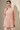 Peach Chanderi Pleated Shirt