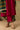 Magenta Silk Kurta Set with Zardozi Yoke & Striped Dupatta