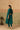 Teal Silk Kurta Set with Zardozi Yoke & Striped Dupatta