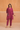 Dark Pink Asymmetric V Neck Embroidered Tunic Set