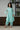 Aqua Blue Pero Chanderi Kurta Set with Floral Shoulder Yoke